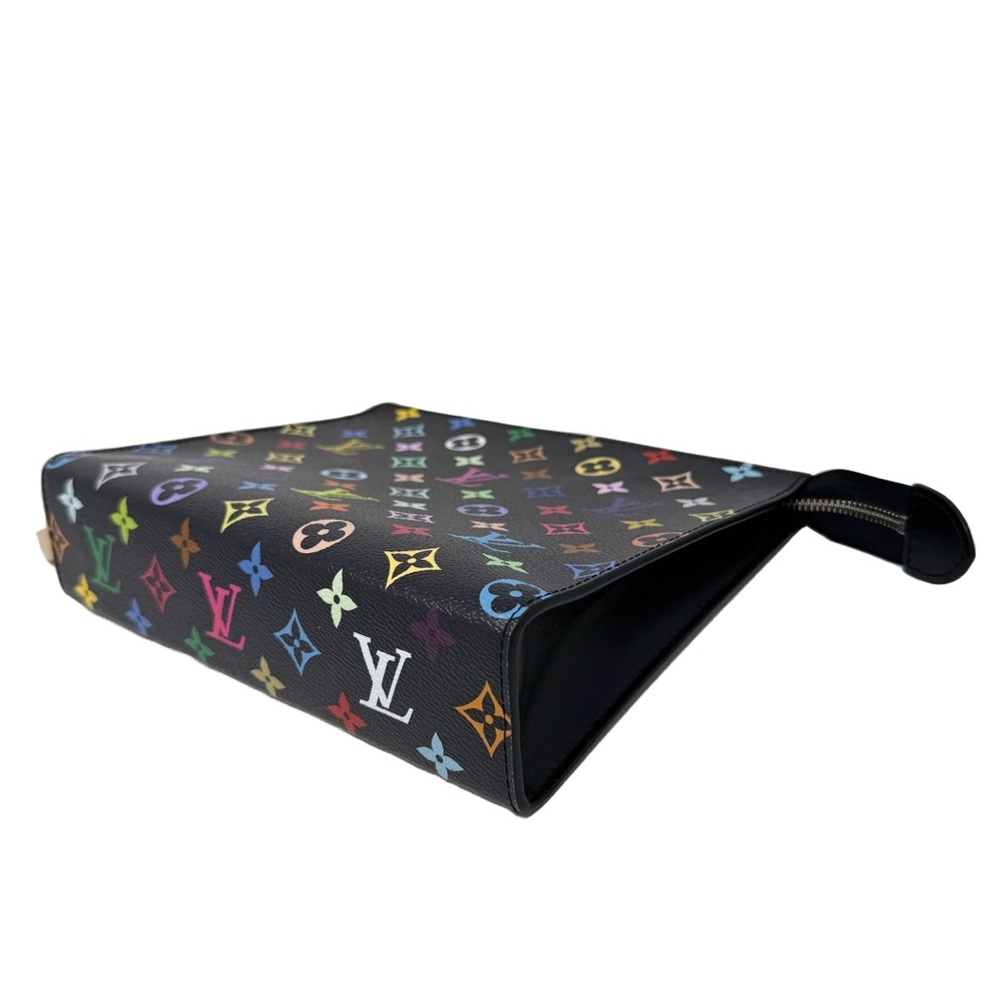 Louis Vuitton Murakami Cosmetic Toiletry Pouch 26 Multicolor Black Limited Ed - Picture 9 of 16